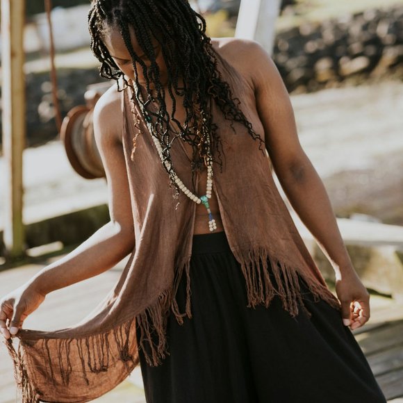 Elfarrow ✧ Bohemian Fringe Vest - Picture 2 of 8